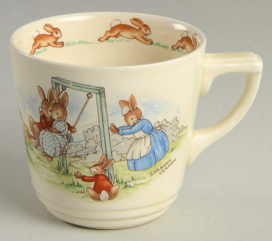 Bunnykins (Casino Shape) Flat Casino Shape Cup by Royal Doulton-1