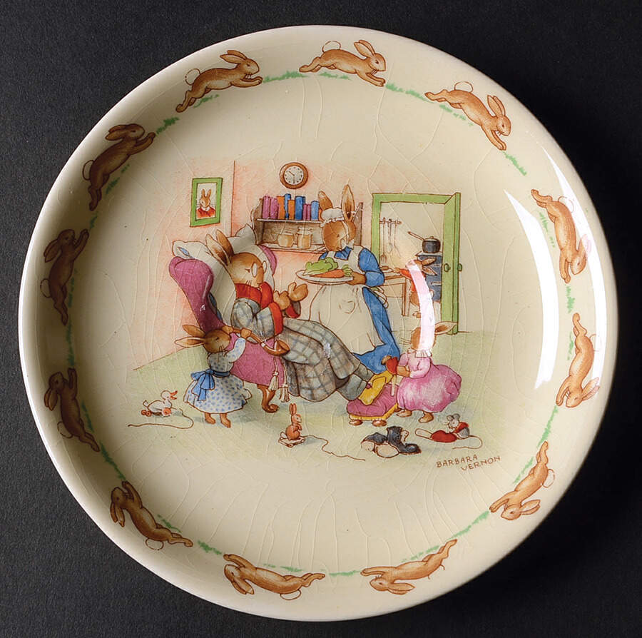 Bunnykins (Casino Shape) Saucer for Flat Casino Shape Cup by Royal Doulton-1
