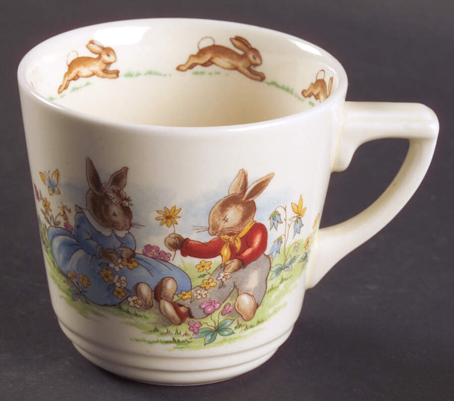Bunnykins (Casino Shape) Flat Casino Shape Cup by Royal Doulton-1