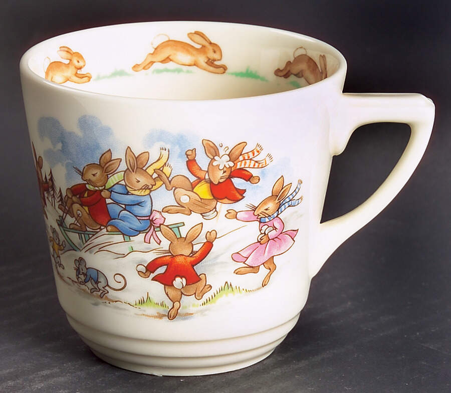 Bunnykins (Casino Shape) Flat Casino Shape Cup by Royal Doulton-1