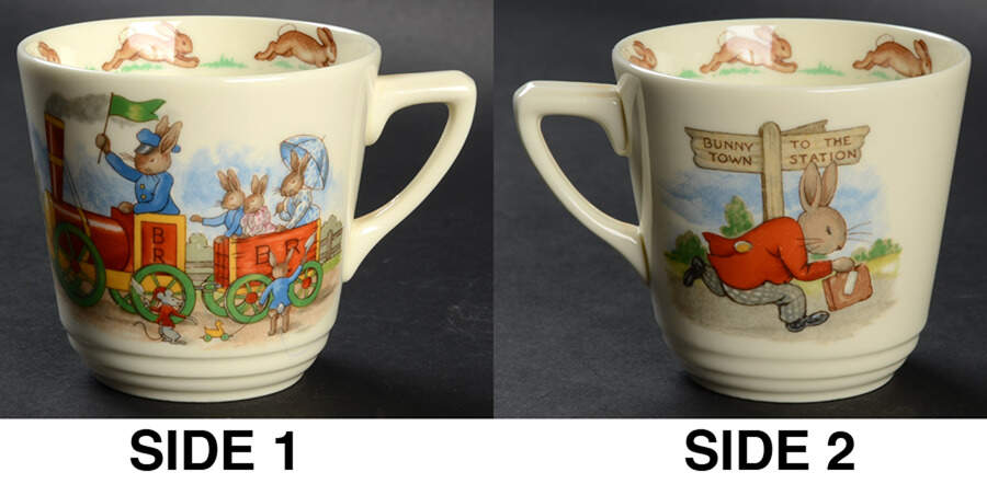 Bunnykins (Casino Shape) Flat Casino Shape Cup by Royal Doulton-1
