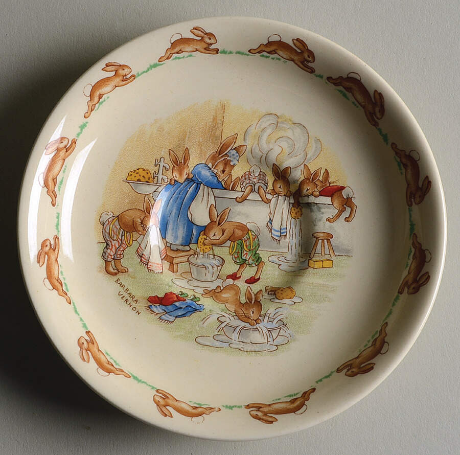 Bunnykins (Casino Shape) Saucer for Flat Casino Shape Cup by Royal Doulton-1
