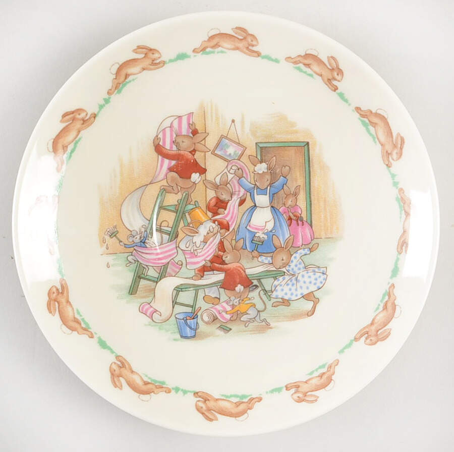 Bunnykins (Casino Shape) Saucer for Flat Casino Shape Cup by Royal Doulton-1