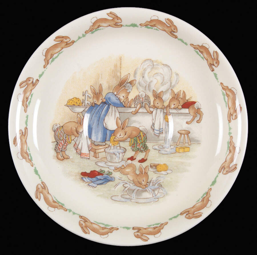 Bunnykins (Casino Shape) Saucer for Flat Casino Shape Cup by Royal Doulton-1