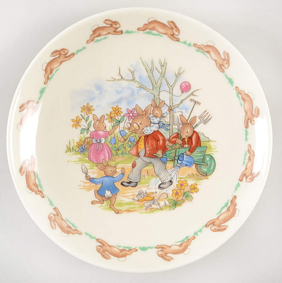 Bunnykins (Casino Shape) Saucer for Flat Casino Shape Cup by Royal Doulton-1