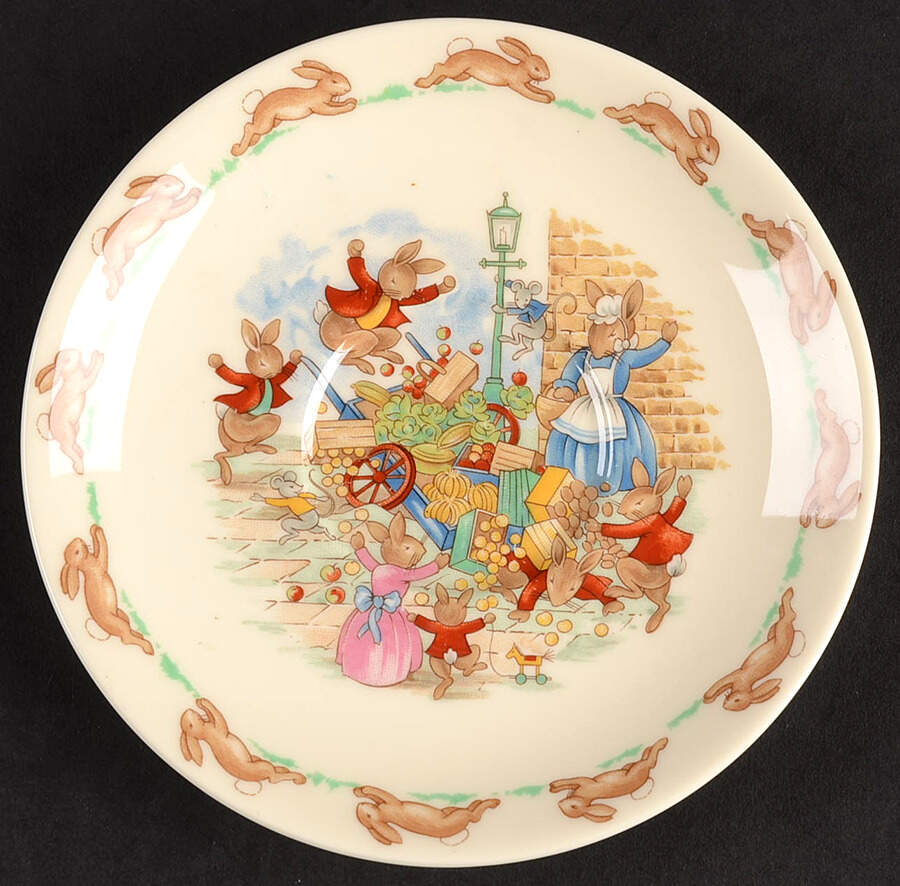Bunnykins (Casino Shape) Saucer for Flat Casino Shape Cup by Royal Doulton-1