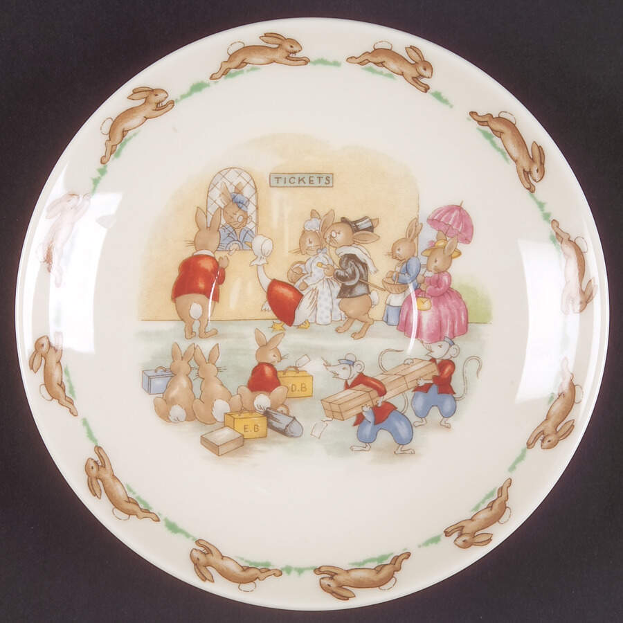 Bunnykins (Casino Shape) Saucer for Flat Casino Shape Cup by Royal Doulton-1