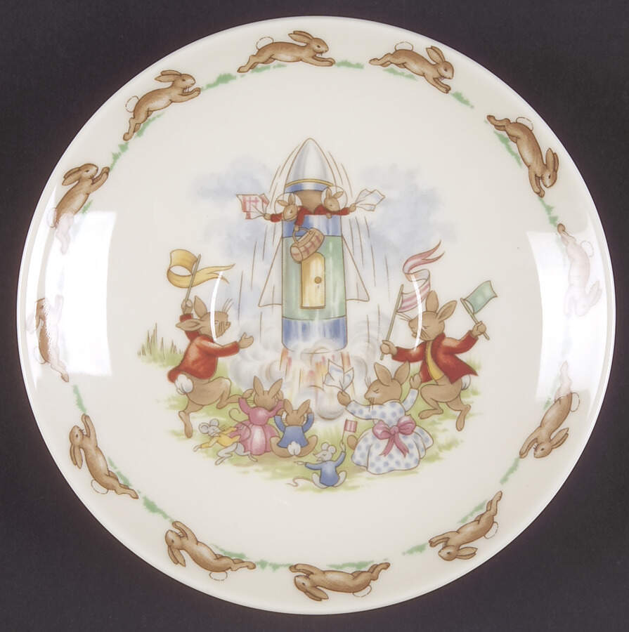 Bunnykins (Casino Shape) Saucer for Flat Casino Shape Cup by Royal Doulton-1
