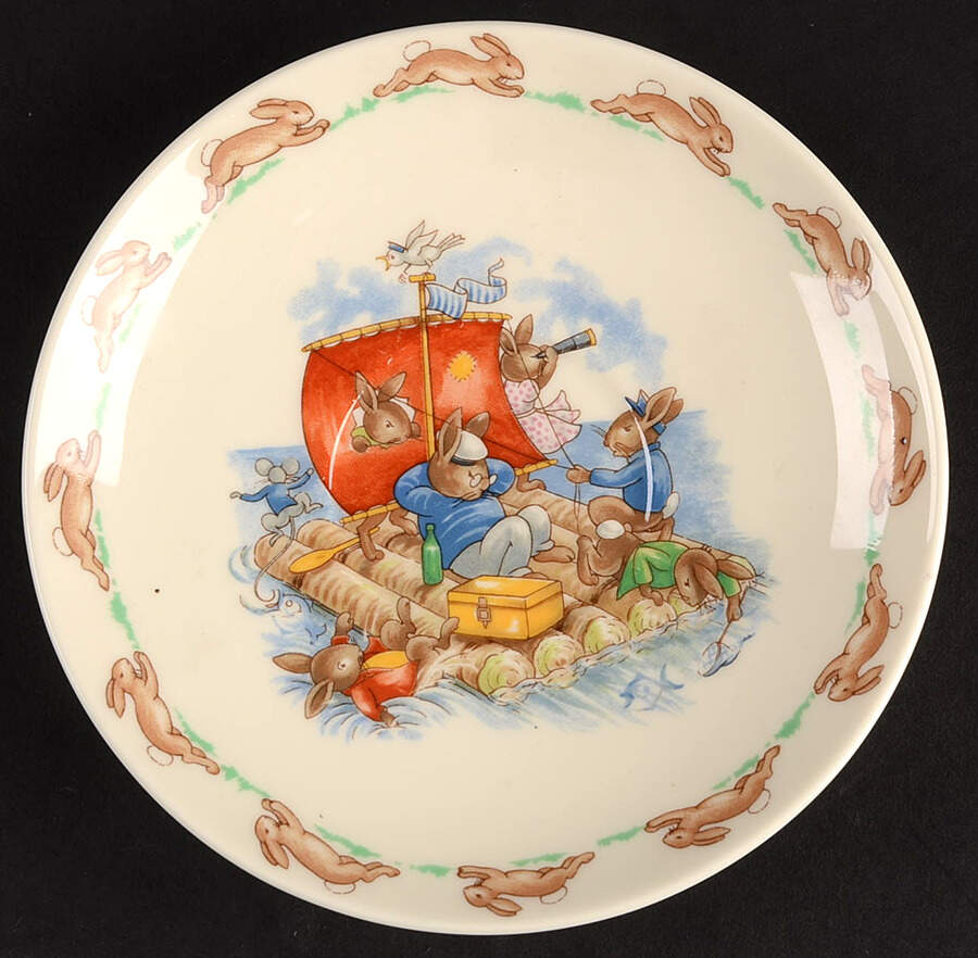 Bunnykins (Casino Shape) Saucer for Flat Casino Shape Cup by Royal Doulton-1