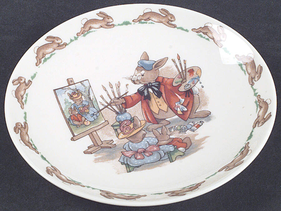 Bunnykins (Casino Shape) Saucer for Flat Casino Shape Cup by Royal Doulton-1