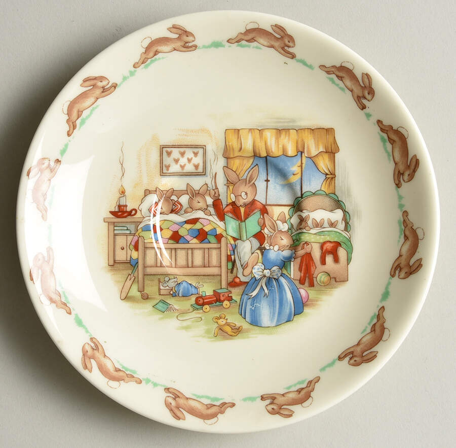 Bunnykins (Casino Shape) Saucer for Flat Casino Shape Cup by Royal Doulton-1