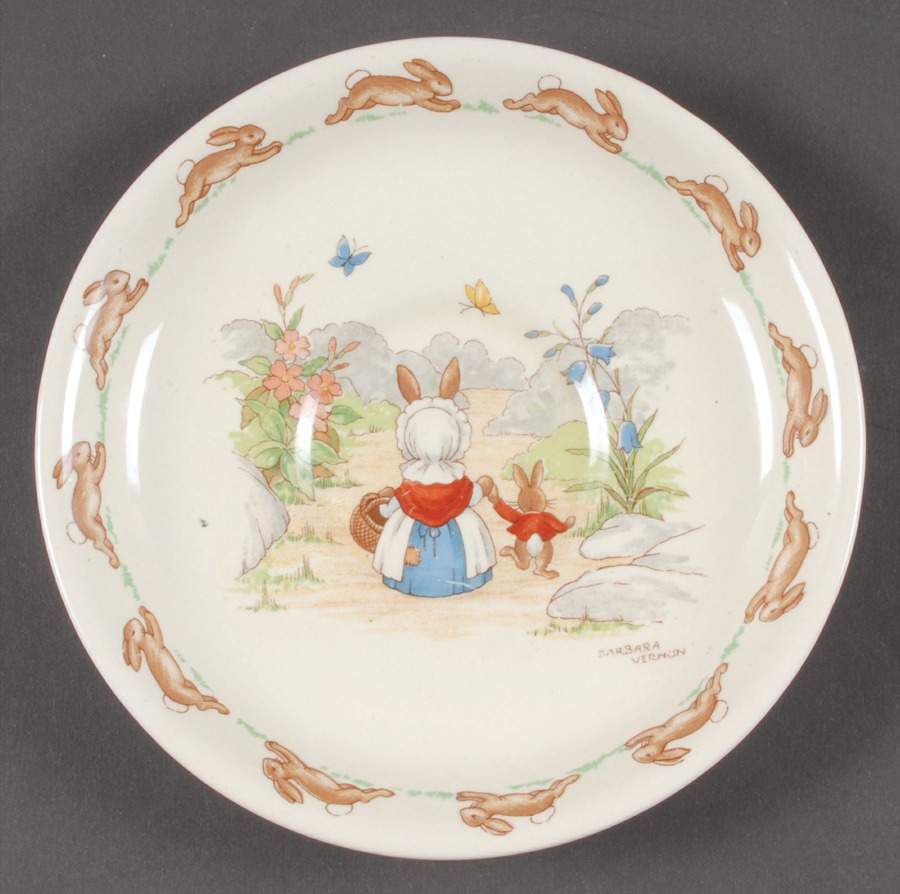 Bunnykins (Casino Shape) Saucer for Flat Casino Shape Cup by Royal Doulton-1