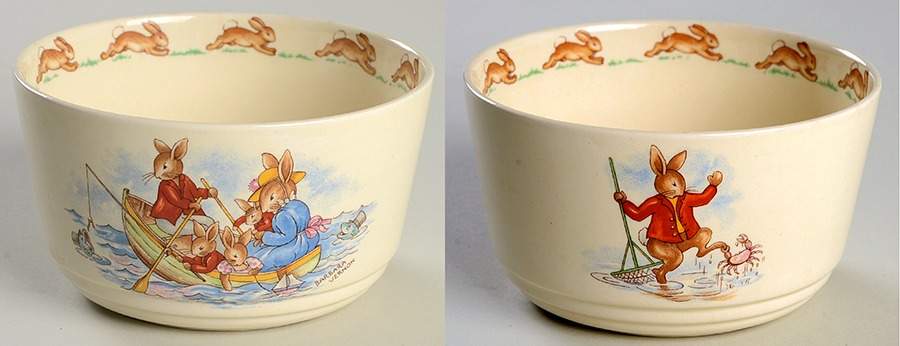 Bunnykins (Casino Shape) Open Sugar Bowl by Royal Doulton-1