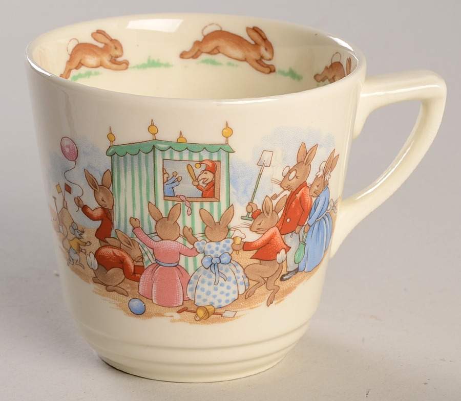 Bunnykins (Casino Shape) Flat Casino Shape Cup by Royal Doulton-1