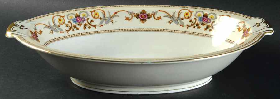 Wheeling (Occupied Japan) 12" Oval Vegetable Bowl by Royal Embassy-1
