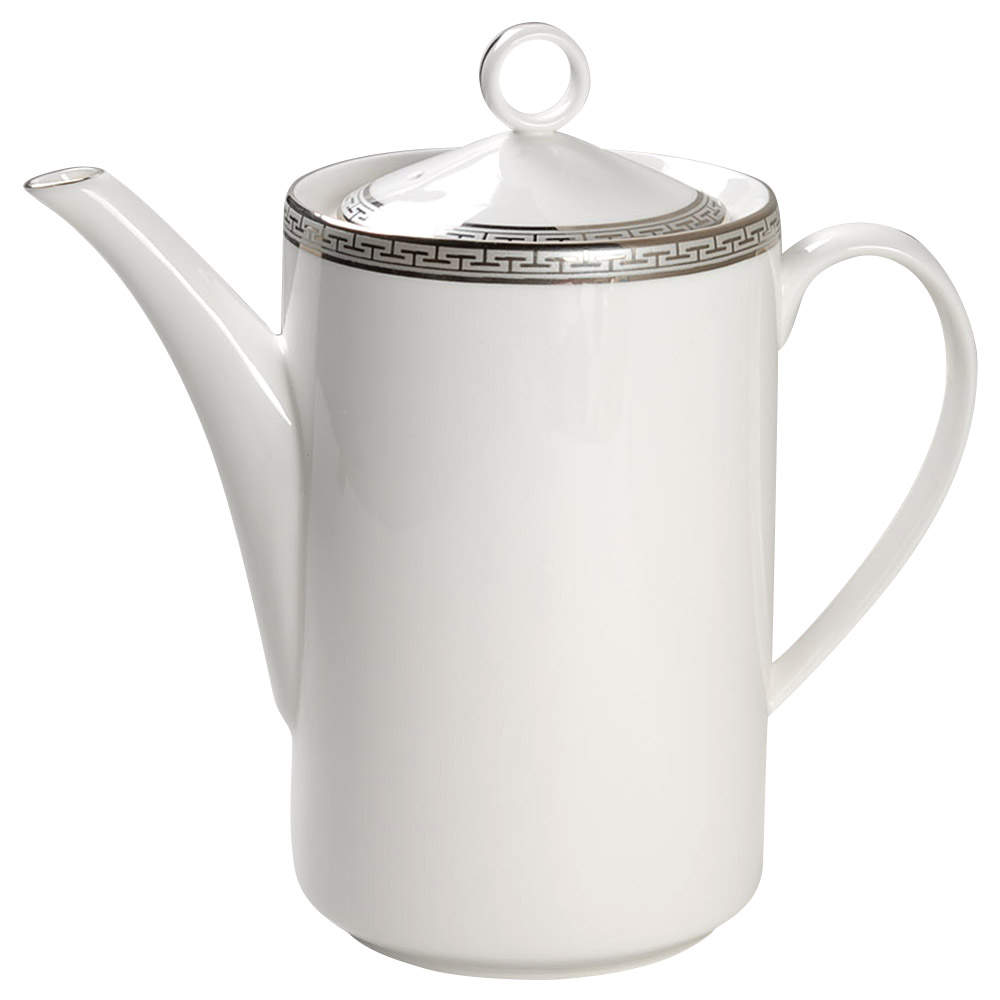 Corinth Platinum Coffee Pot & Lid by Royal Worcester-1