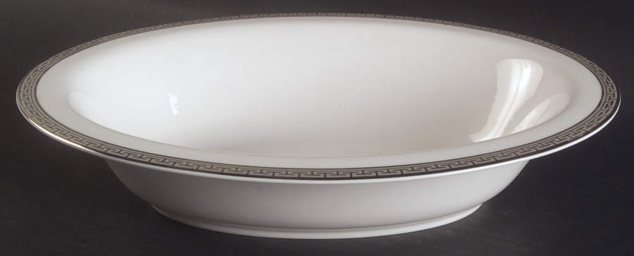 Corinth Platinum 10" Oval Vegetable Bowl by Royal Worcester-1