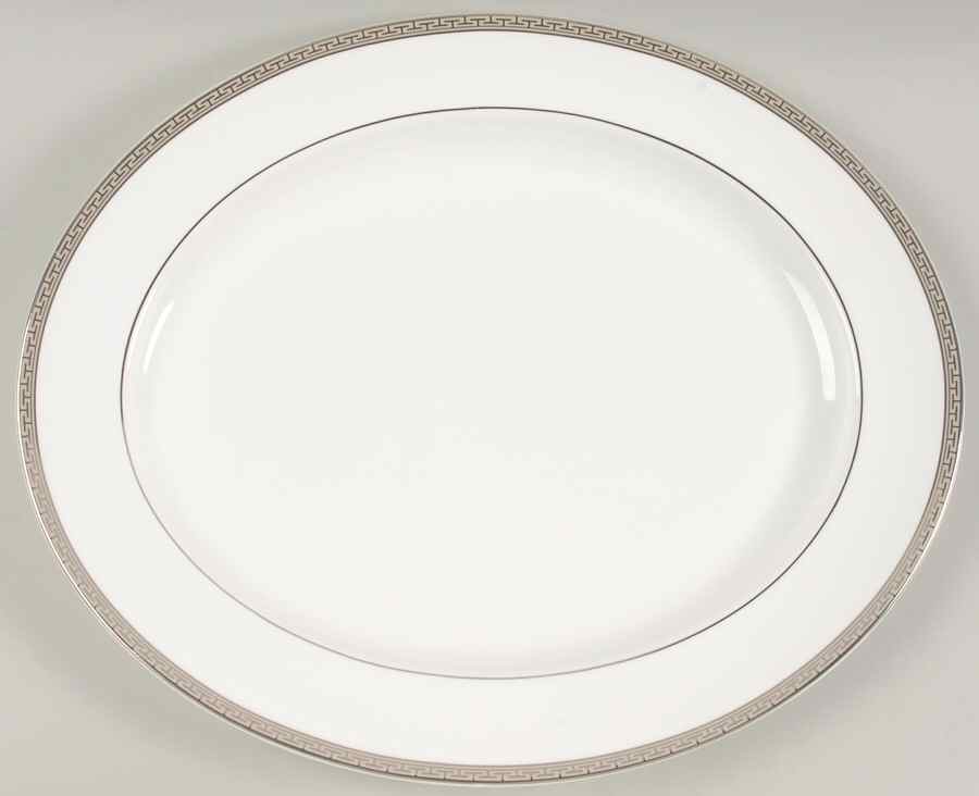 Corinth Platinum 16" Oval Serving Platter by Royal Worcester-1