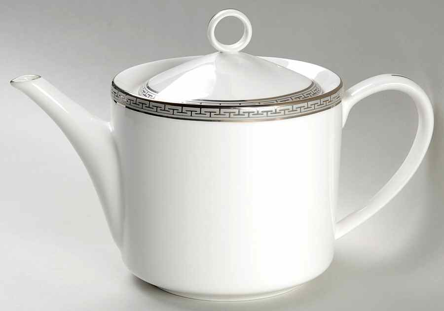 Corinth Platinum Teapot & Lid by Royal Worcester-1