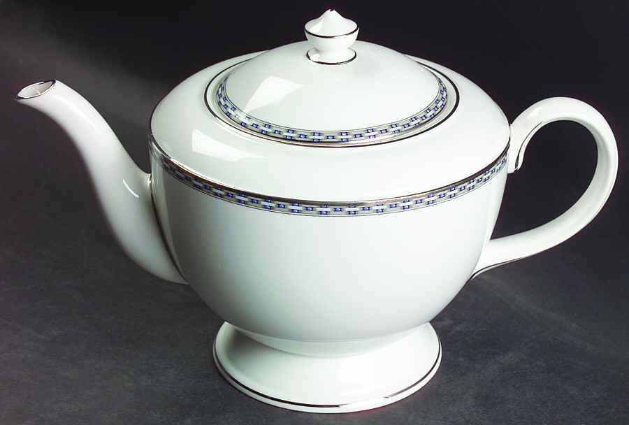 Francesca Platinum Teapot & Lid by Royal Worcester-1