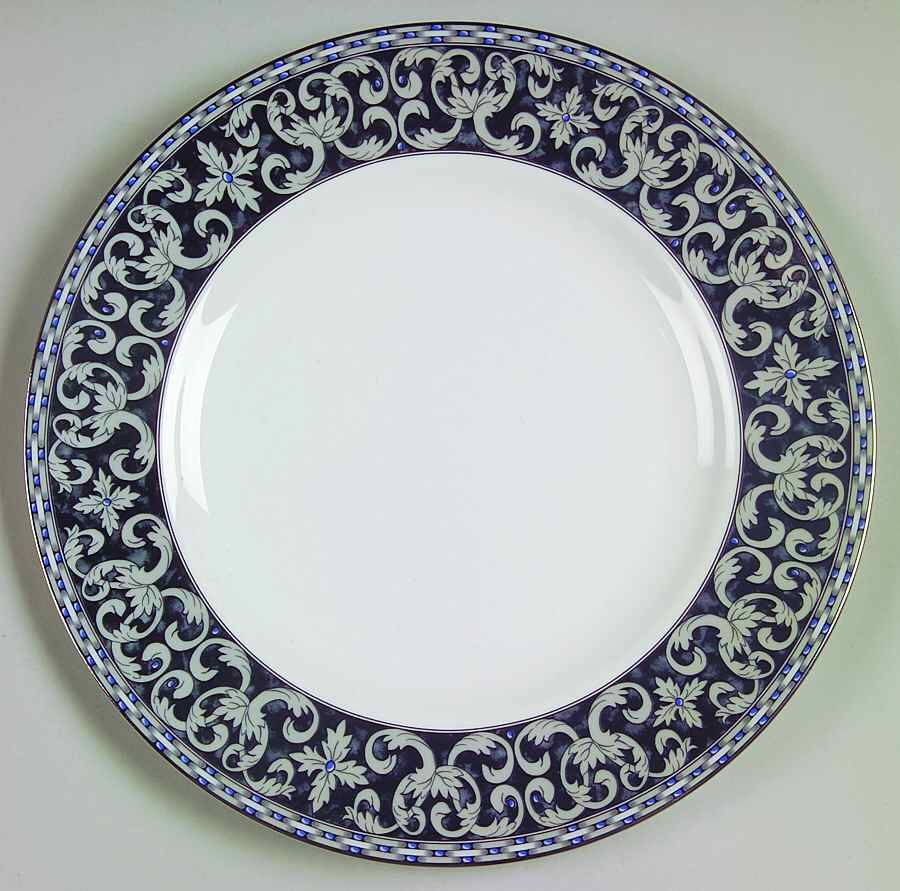 Francesca Platinum Accent Luncheon Plate by Royal Worcester-1