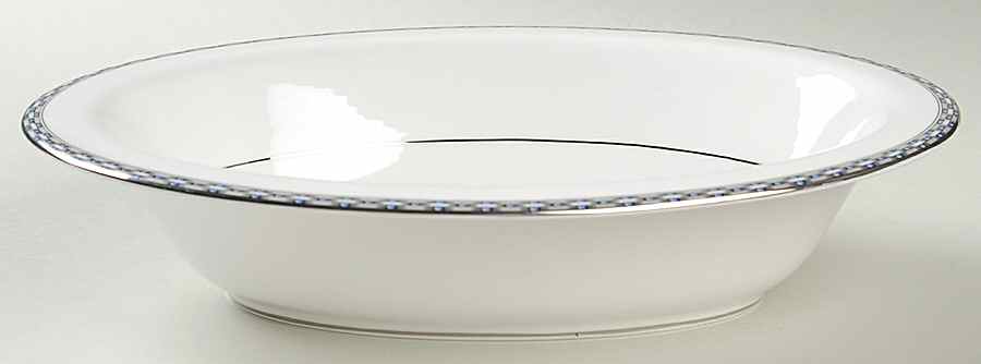 Francesca Platinum 10" Oval Vegetable Bowl by Royal Worcester-1