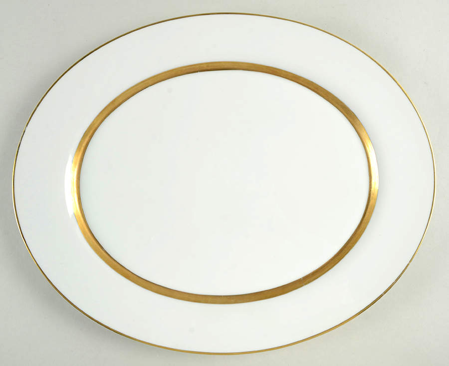 Tiara Gold 15" Oval Serving Platter by Royal Jackson-1