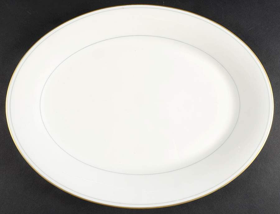 Lumiere 13" Oval Serving Platter by Royal Doulton-1