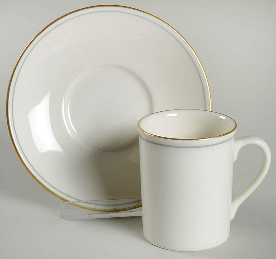 Lumiere Flat Demitasse Cup & Saucer Set by Royal Doulton-1