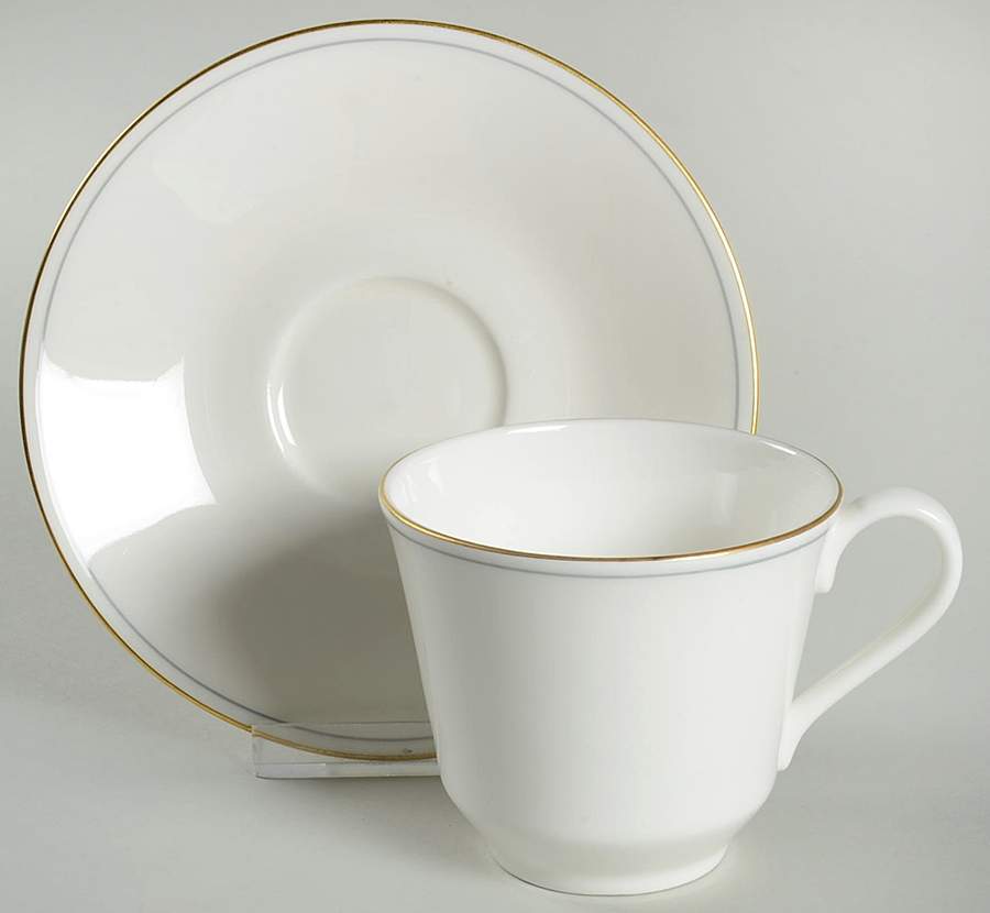 Lumiere Flat Cup & Saucer Set by Royal Doulton-1