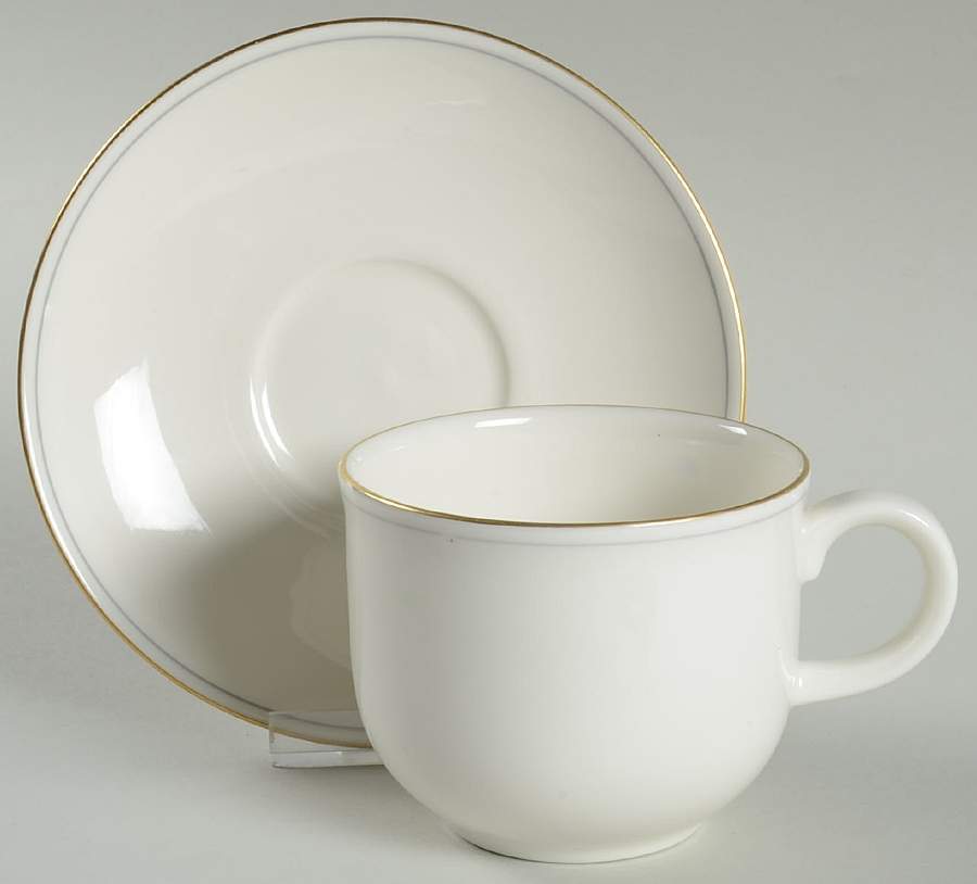 Lumiere Flat Cup & Saucer Set by Royal Doulton-1
