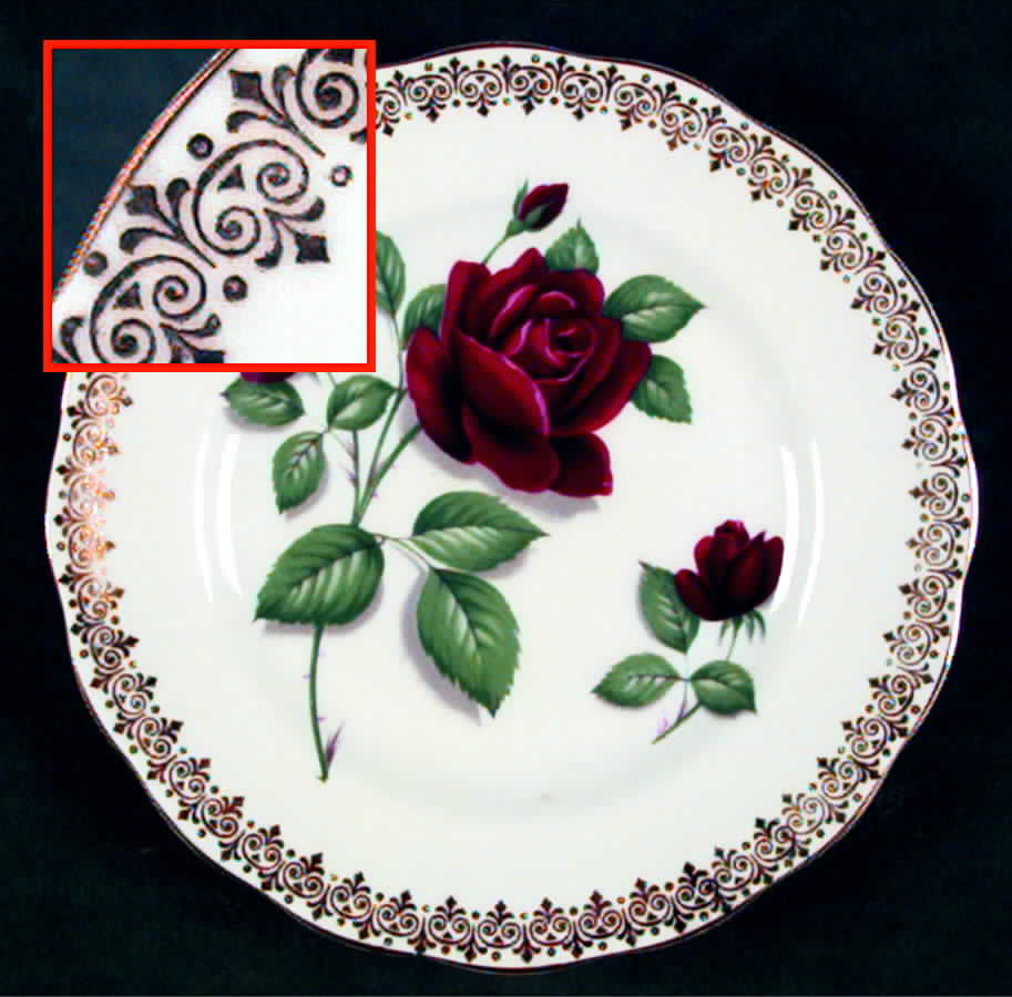 Red Velvet Bread & Butter Plate by Royal Standard-1