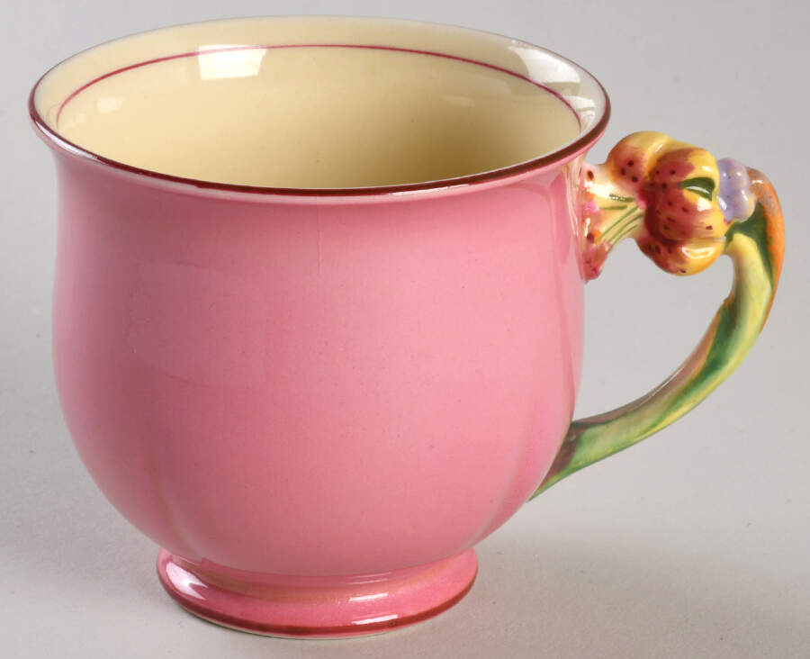 Tiger Lily Pink (Pink Trim) Footed Cup by Royal Winton-1