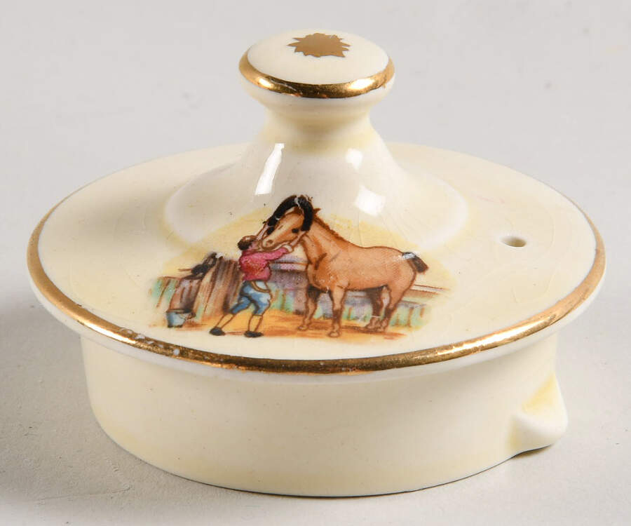 Village Scenes Individual Breakfast Set Teapot-Lid by Royal Winton-1