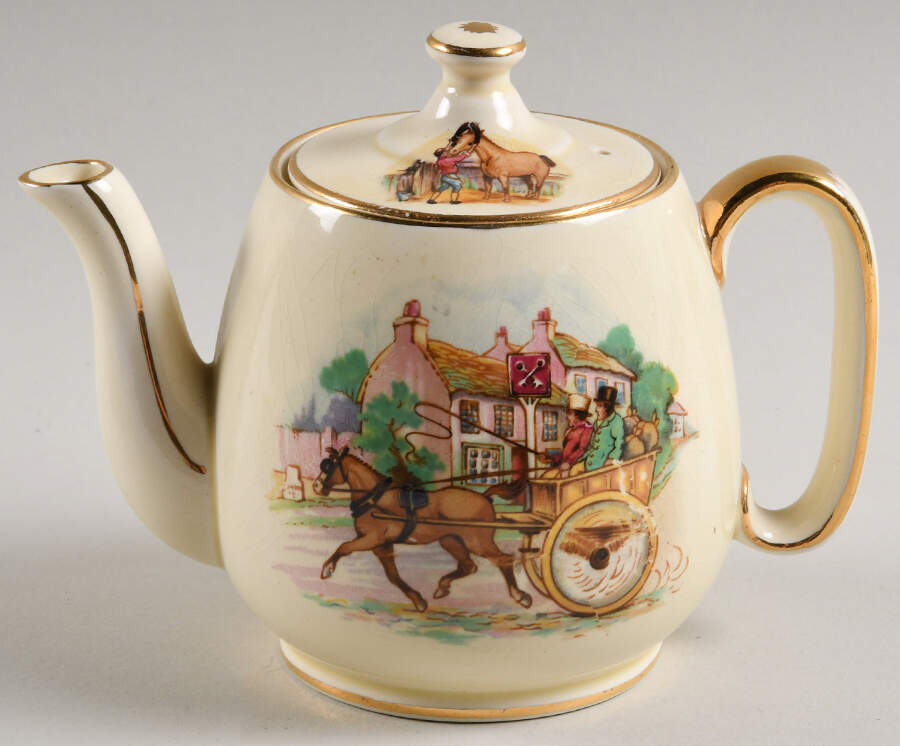 Village Scenes Individual Breakfast Set Teapot & Lid by Royal Winton-1
