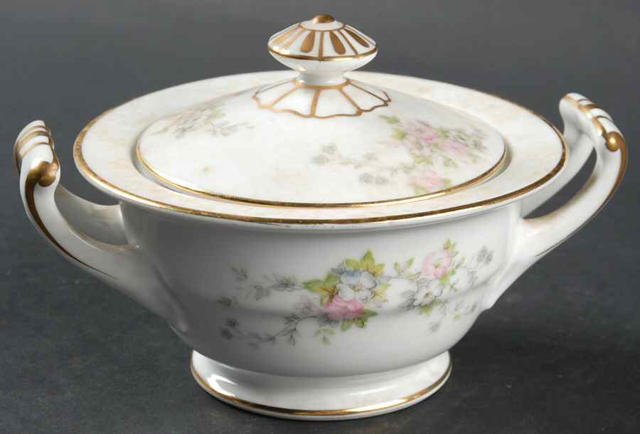 RO71 Sugar Bowl & Lid by Rose (Japan)-1