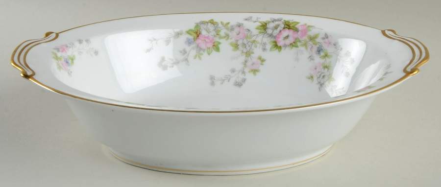 RO71 10" Oval Vegetable Bowl by Rose (Japan)-1