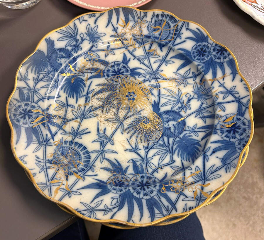 Kensington Blue (Gold Ornaments) Dinner Plate by Royal Doulton-1