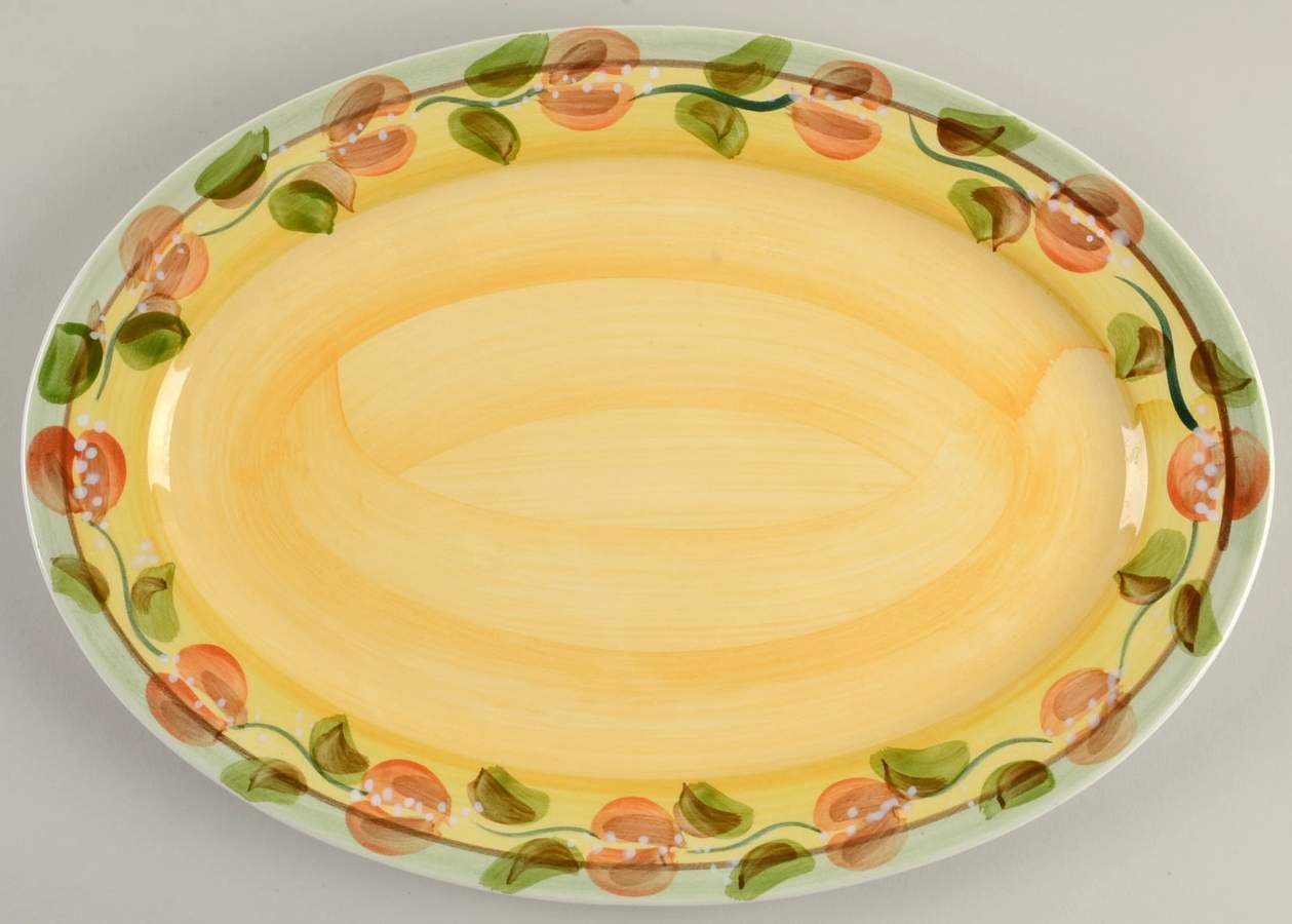 Tuscan Village 14" Oval Serving Platter by Retroneu-1