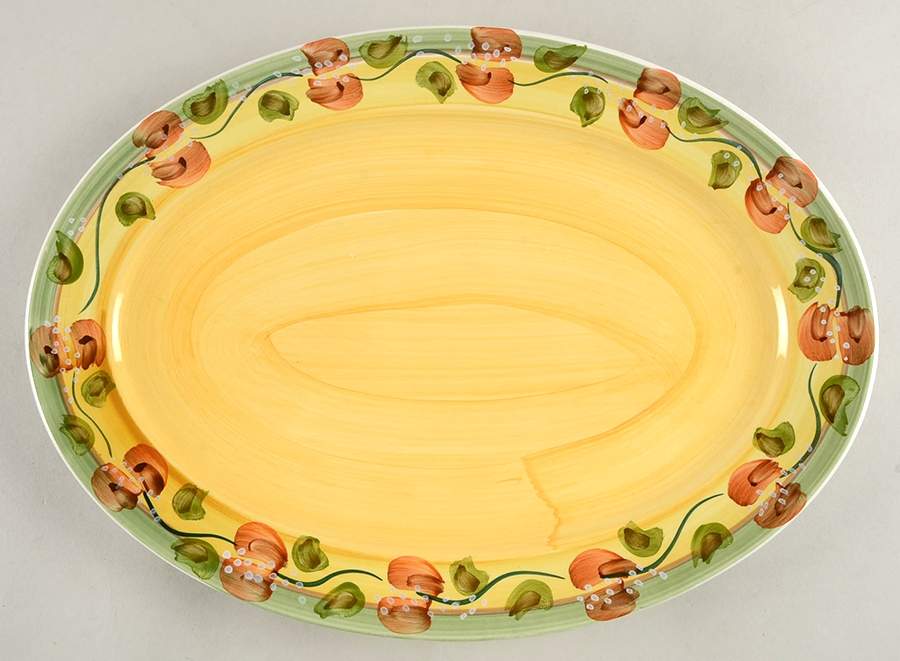 Tuscan Village 16" Oval Serving Platter by Retroneu-1