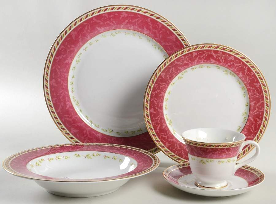 Seasons of Colour Red 5 Piece Place Setting by Royal Albert-1