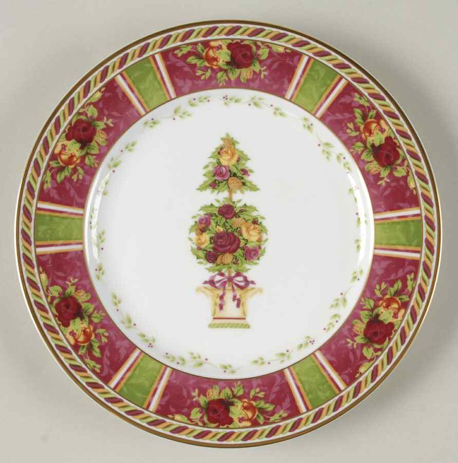 Seasons of Colour Red Accent Salad Plate by Royal Albert-1