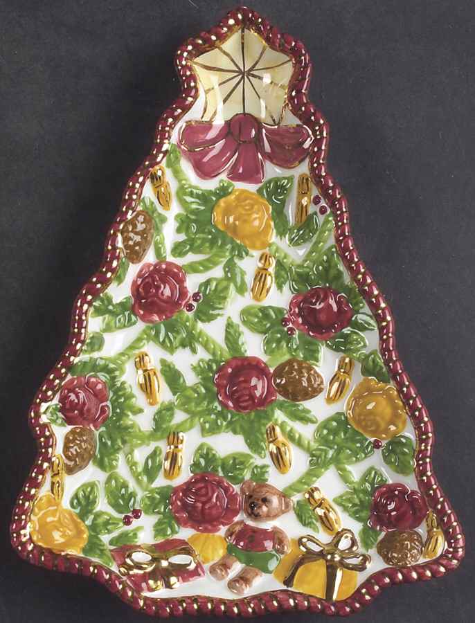 Seasons of Colour Red Holiday Candy Dish by Royal Albert-1