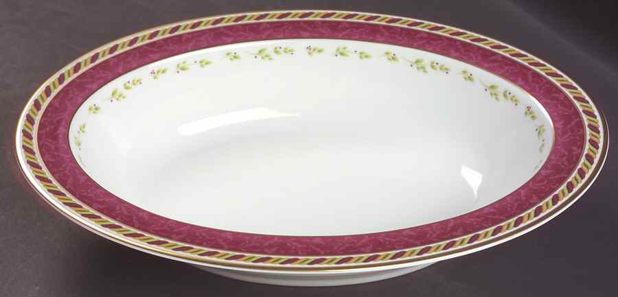 Seasons of Colour Red 10" Oval Vegetable Bowl by Royal Albert-1