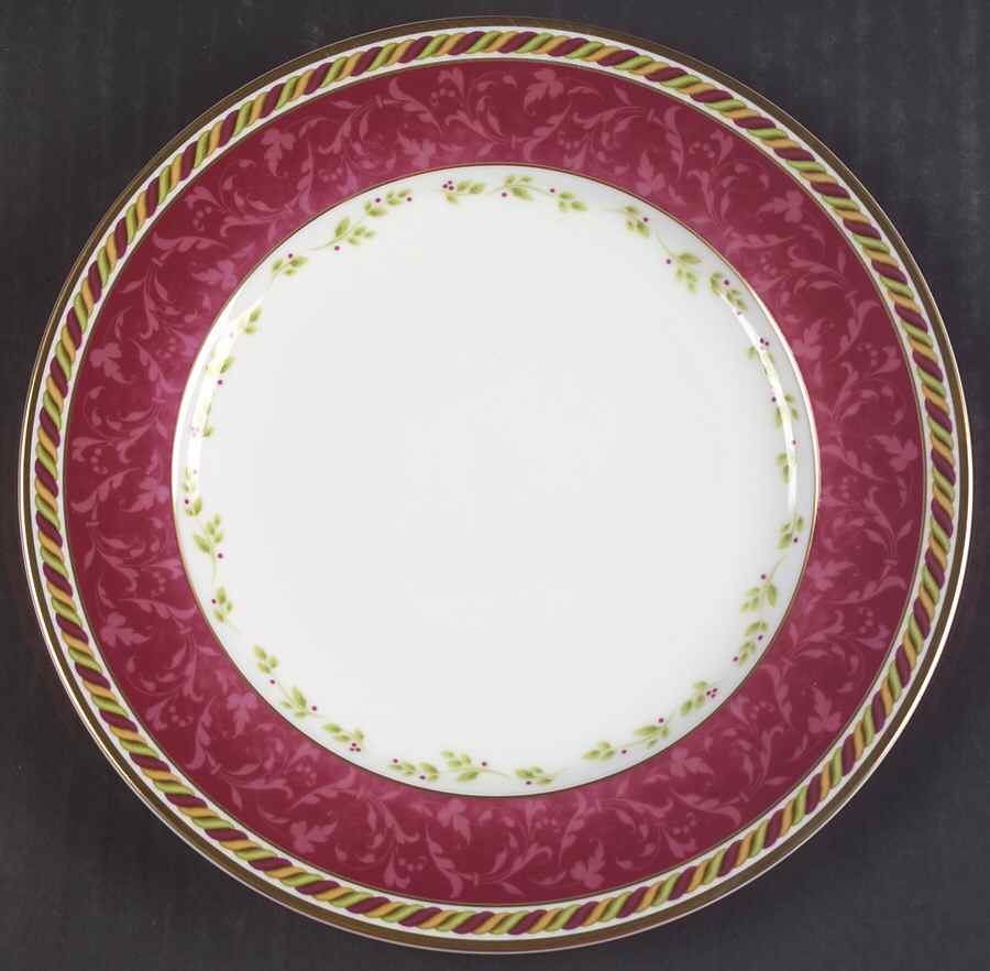Seasons of Colour Red Salad Plate by Royal Albert-1