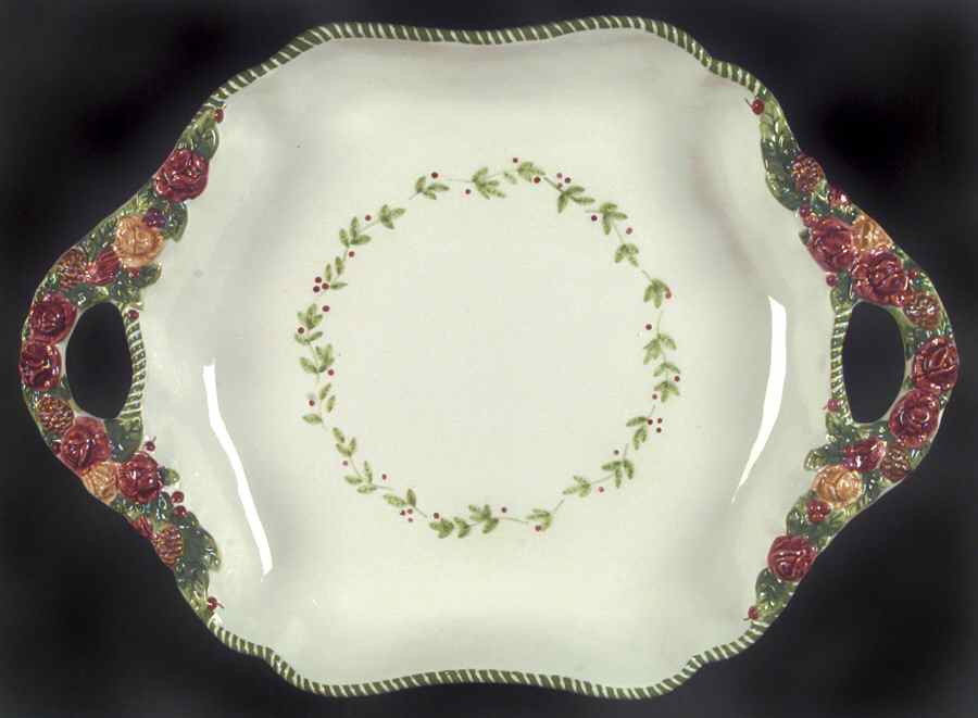 Seasons of Colour Red 17" Sculptured Square Serving Platter by Royal Albert-1