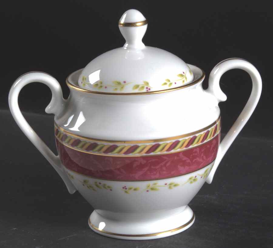 Seasons of Colour Red Sugar Bowl & Lid by Royal Albert-1
