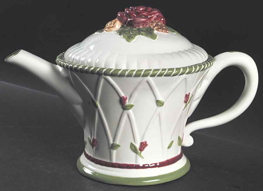 Seasons of Colour Red Sculpted Teapot & Lid by Royal Albert-1