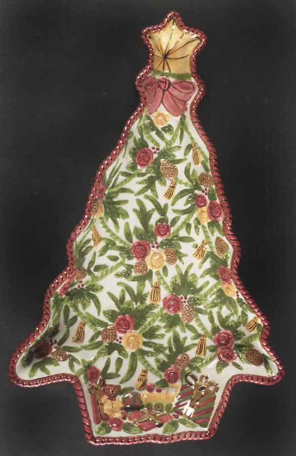 Seasons of Colour Red Large Tree Shaped Dish by Royal Albert-1