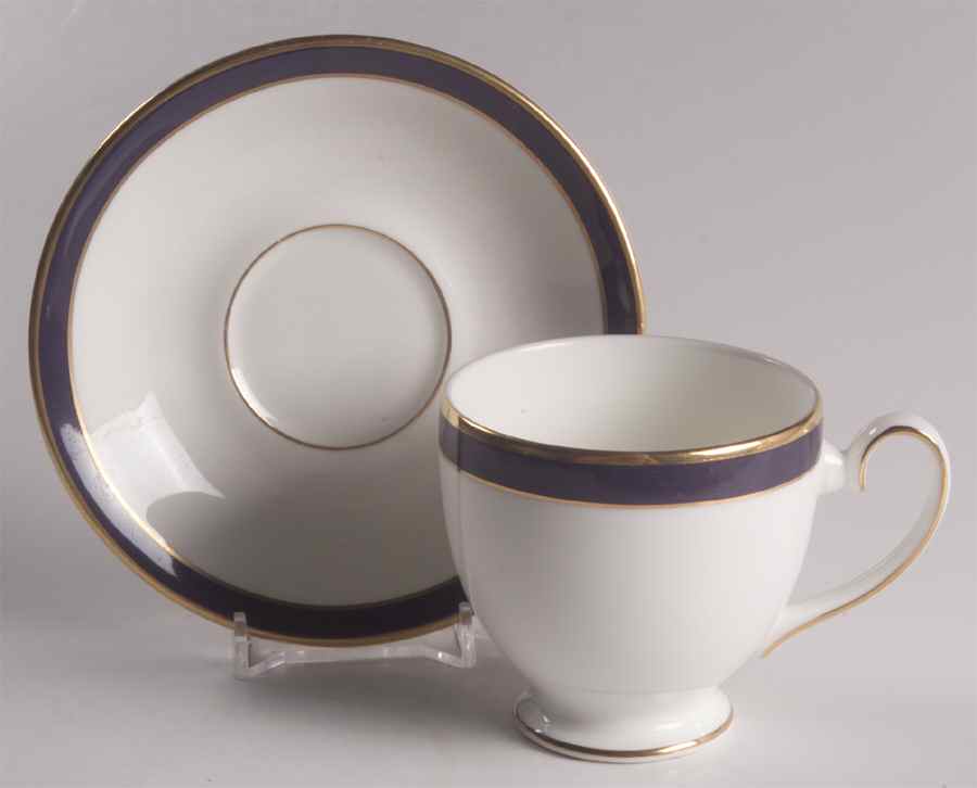 Warwick Blue Footed Cup & Saucer Set by Royal Grafton-1